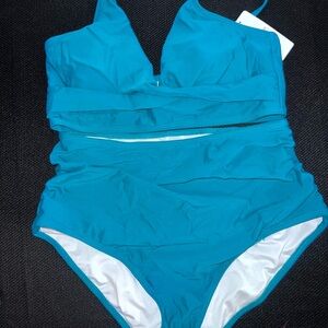 NWT Teal Two-Piece Swimsuit size L
